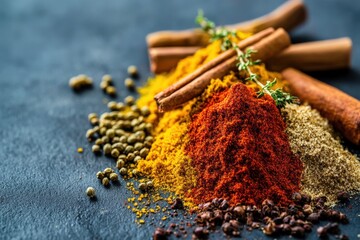 Masala Seasoning Spice Mix. Garam Masala Blend with Indian Food Ingredients