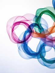 Poster - A colorful, abstract design with a blue and pink circle in the middle