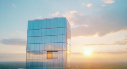Poster - Modern Skyscraper with Reflective Windows