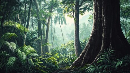 Poster - Lush Green Jungle Path