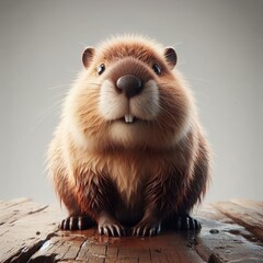 Poster - close up of a beaver