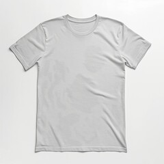 Light colored t-shirt on a plain white background. Casual attire for men and women. Empty space for adding text or logo. Simple, modern design for fashion, advertising, and retail use.