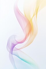 Poster - colorful swirls of translucent fabric gently flowing against a light background, creating an etherea