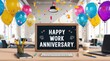 © Franklin - Happy Work Anniversary Office Celebration with Balloons