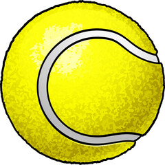 Sticker - A tennis ball cartoon sports icon illustration