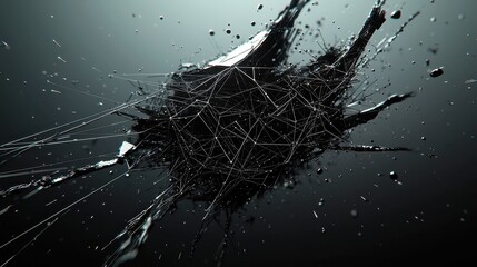 Poster - Abstract Geometric Plexus Animation, dynamic lines and dots forming interconnected shapes, representing technology and digital communication, seamless motion for immersive visuals