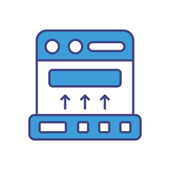 Wall Mural - Footer vector icon stock illustration