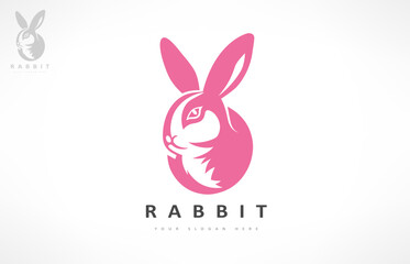 rabbit animal logo vector design