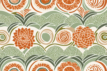 seamless pattern with flowers