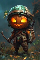 Poster - Pumpkin Goblin Warrior