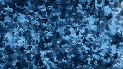 Poster - camouflage print for clothing blue background fashion design