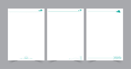 Wall Mural - Header footer design for the book, inner template