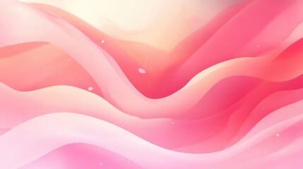 Poster - Soft blurred pink abstract background with a smooth design featuring a 2D cartoon illustration