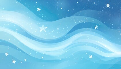 Poster - Light blue 2D cartoon backdrop featuring celestial stars Modern abstract design showcasing Big Dipper stars Ideal for cosmic background templates