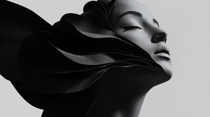 Poster - Imagery featuring contrasting black and white elements