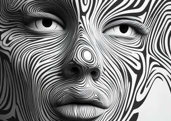 Poster - Abstract Geometric Lines Creative Mask Design