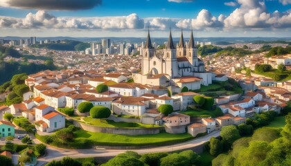 Wall Mural - Aerial View of Ribeirão Preto City Center in Brazil