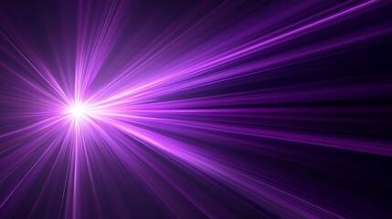 Poster - purple light beams radiate from a central point, creating a mesmerizing visual effect in a dark back