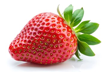 strawberry isolated on white background, clipping path, full depth of field, high quality photo