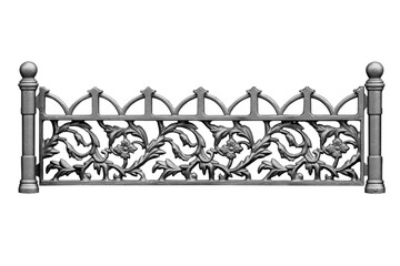 Old-time forged fence 2. B.