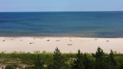 Wall Mural - Beautiful scenery of Baltic Sea beach in Sobieszewo at summer , Poland