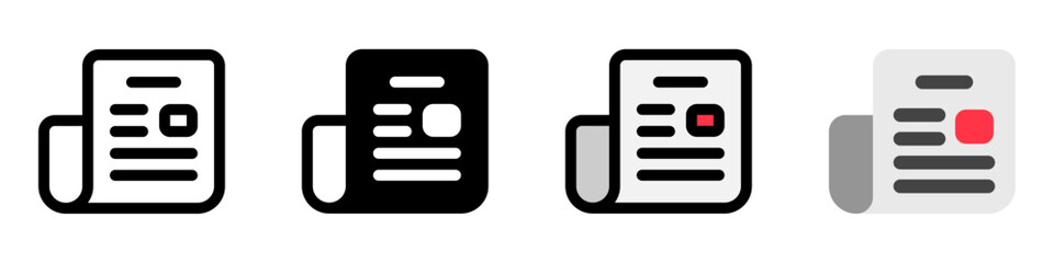 Wall Mural - Editable newspaper, newsletter vector icon. Part of a big icon set family. Perfect for web and app interfaces, presentations, infographics, etc