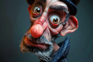 Wall Mural - funny fantasy cartoon character created with ai generative concept