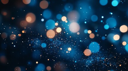 Wall Mural - a light blue bokeh abstract background creates a dreamy and tranquil atmosphere, with soft, circular
