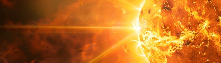 Wall Mural - glowing celestial pearl the sun s soft inner light bathes the universe in warmth