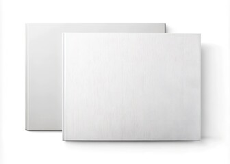 Square blank albums, isolated on white background