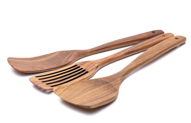 wooden kitchen spatulas