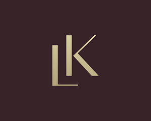 Wall Mural - KL or LK letter logo icon design. Classic style luxury initials monogram.