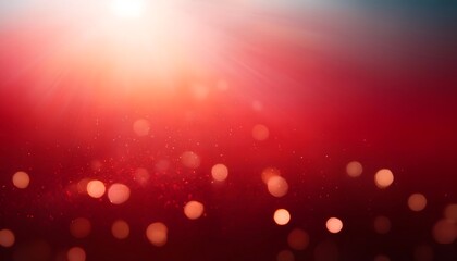 red gradient abstract background with soft colorful bokeh light rays. glowing christmas celebration 