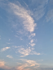 Wall Mural - 
A sunset sky with feathery clouds.