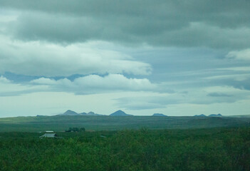 Iceland landscape under a cloudy sky