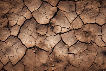 Processed collage of dry cracked clay surface texture. Background for banner, backdrop or texture