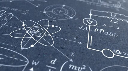 Wall Mural - physics formulas background .education at school.
