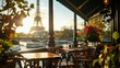 © 4​Creations Photo  - Cafe with View: A European cafe with a scenic view of a famous landmark