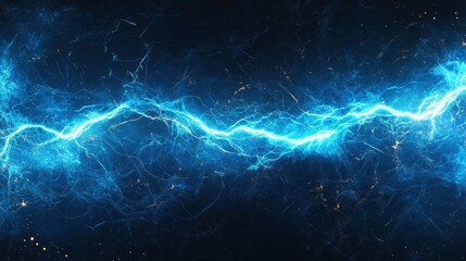 Blue abstract hi speed internet technology background illustration. bolt, thunderbolt, Spark