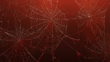 Red cobwebs illustration.