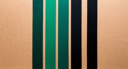 Wall Mural - Deep emerald green to jet black gradient on a textured kraft paper backdrop