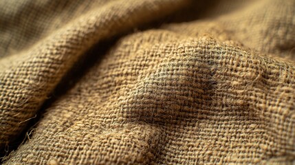 Canvas Print - Textured Brown Fabric Close-Up Photograph