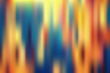 Wall Mural - rippled glass effect gradient background with grainy texture. yellow and blue striped gradient wallp