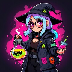 Wall Mural - Witch Girl with Potion