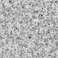 Poster - Abstract background with mosaic triangle shapes. Tiny triangles size. Solid shapes in frames. Monotone colored style. Repeatable pattern. Creative vector tiles. Grey Spectrum Shift.