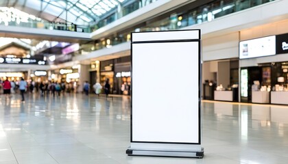 Wall Mural - Chic white signboard inviting customers outside a contemporary cafe