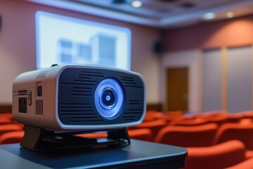 Video Projector for Business Presentation in Office Boardroom