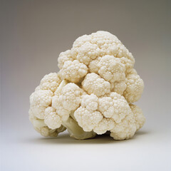 Wall Mural - whole cauliflower displayed on a simple, light-colored surface