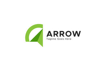 Leinwandbilder - Arrow Up Logo Image. Initial A Letter Combined With Arrow And Curved Bow On White Background. Flat Vector Logo Design Template Element Usable For Business And Branding Logos.