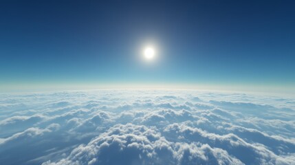 Wall Mural - a serene skyscape with sparse clouds, a deep blue sky